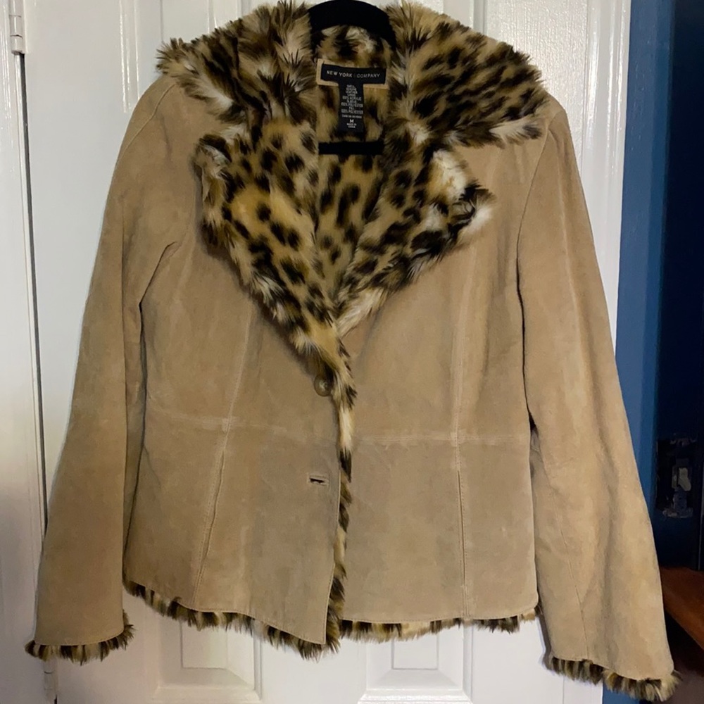 New York & Company leather coat